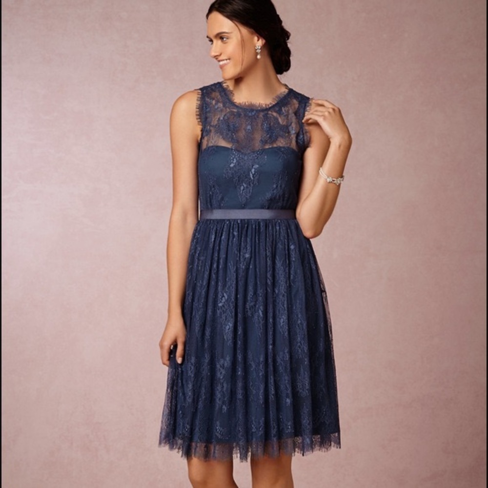 Anthropologie BHLDN Hitherto Blue Lace Sho…